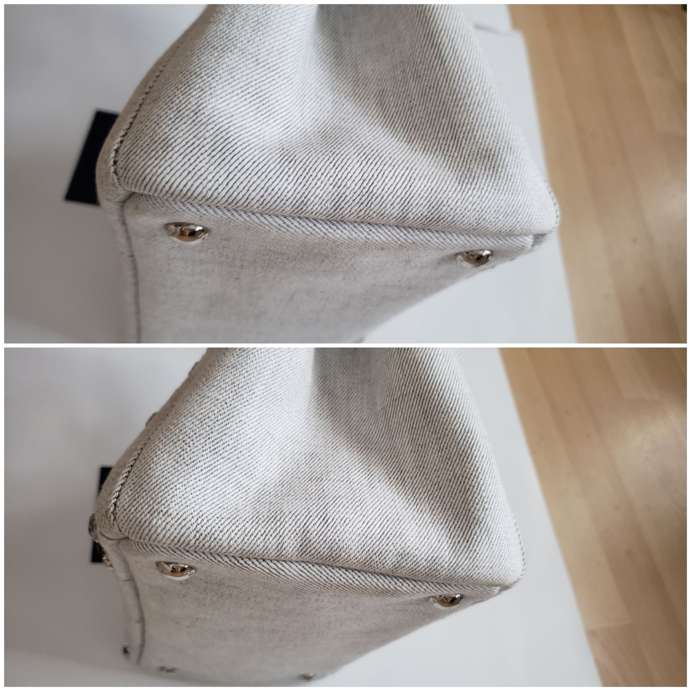 Authentic PRADA Canapa Canvas Tote with Sling. Vintage - Picture 2 of 16